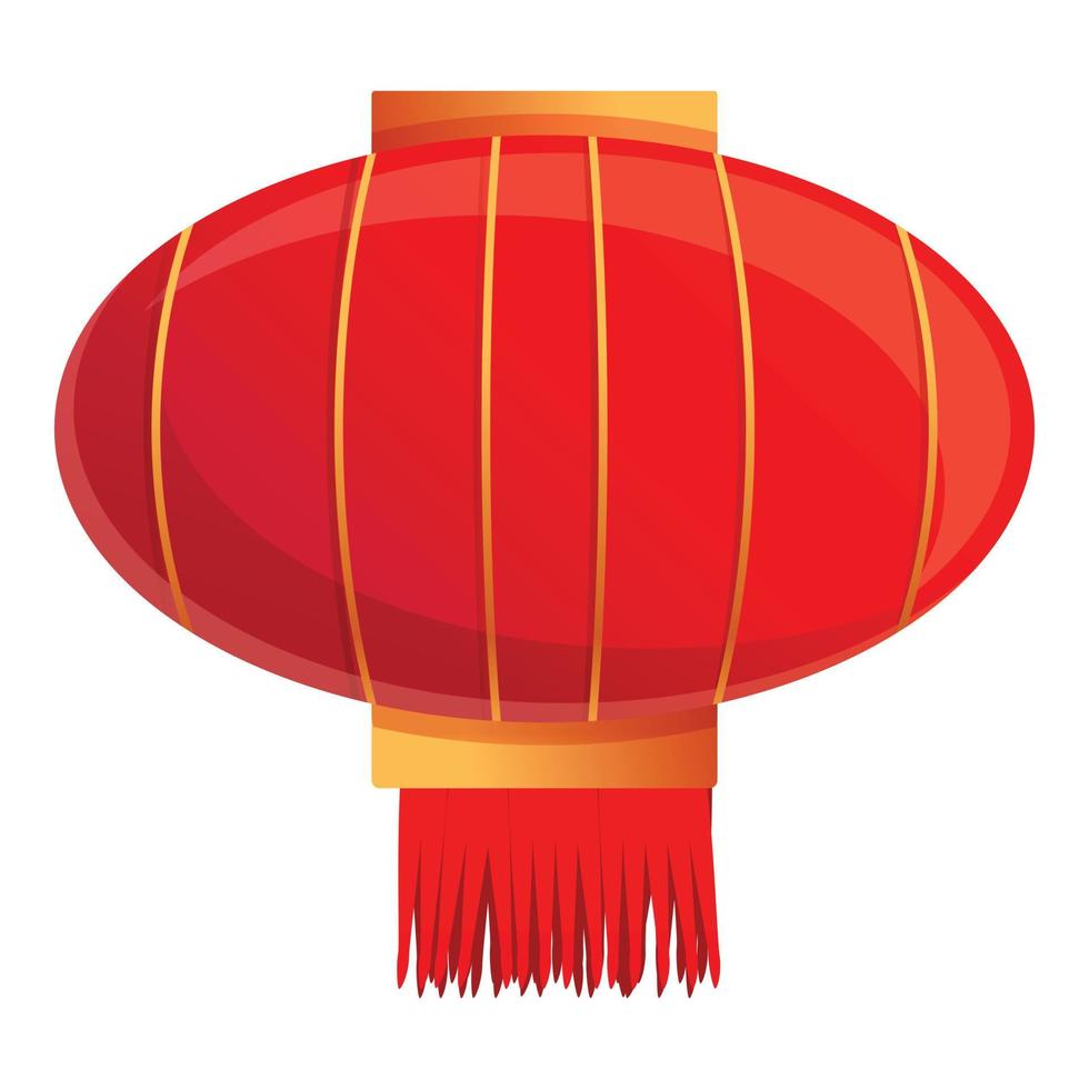 Street chinese lantern icon, cartoon style vector