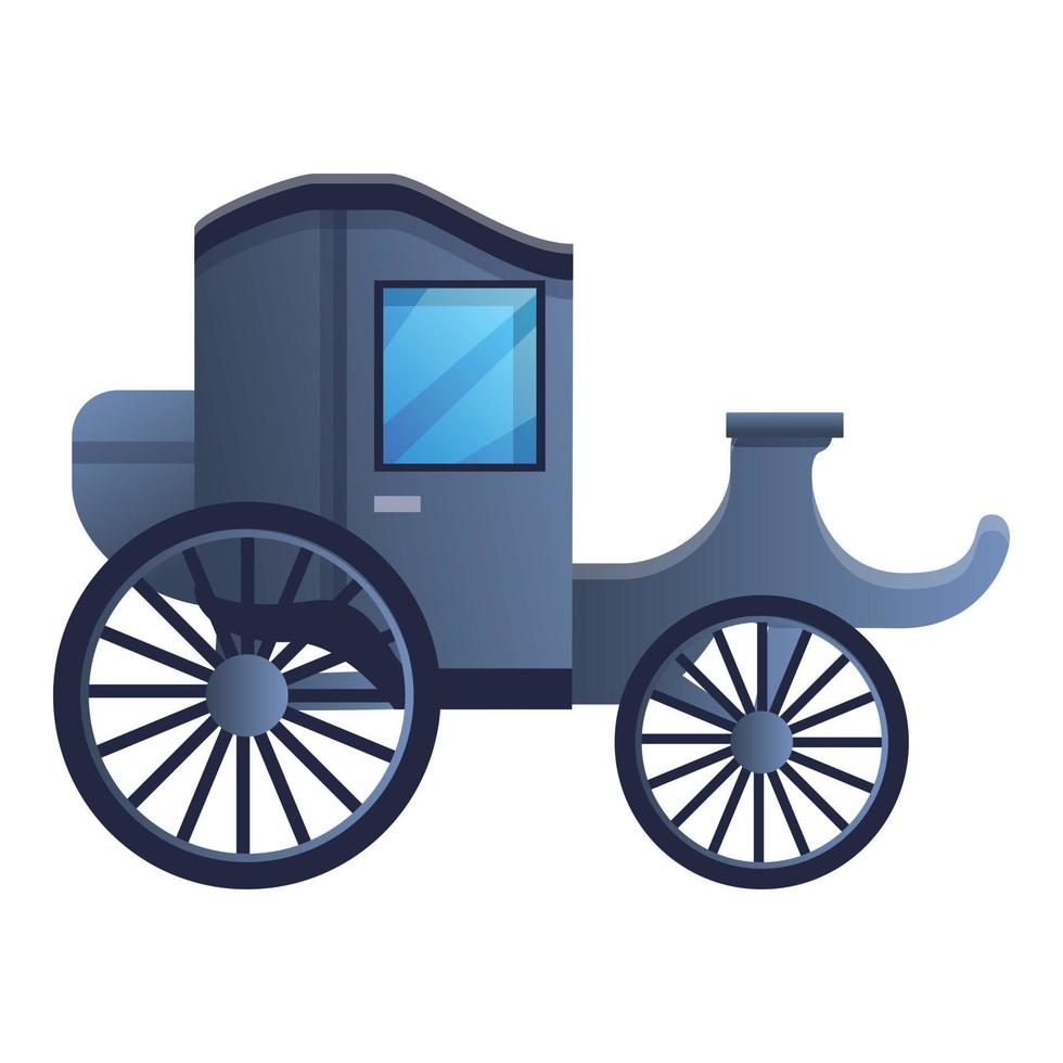 Classic brougham icon, cartoon style vector