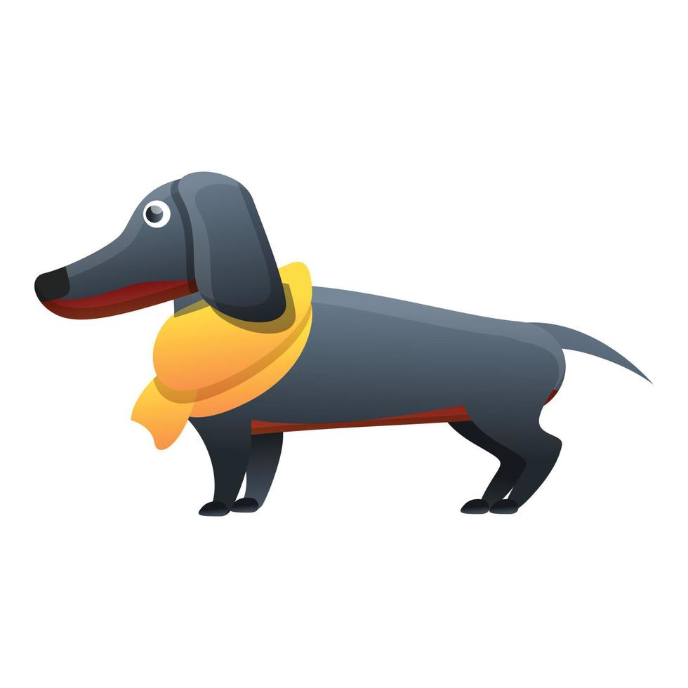 Dachshund animal icon, cartoon style vector