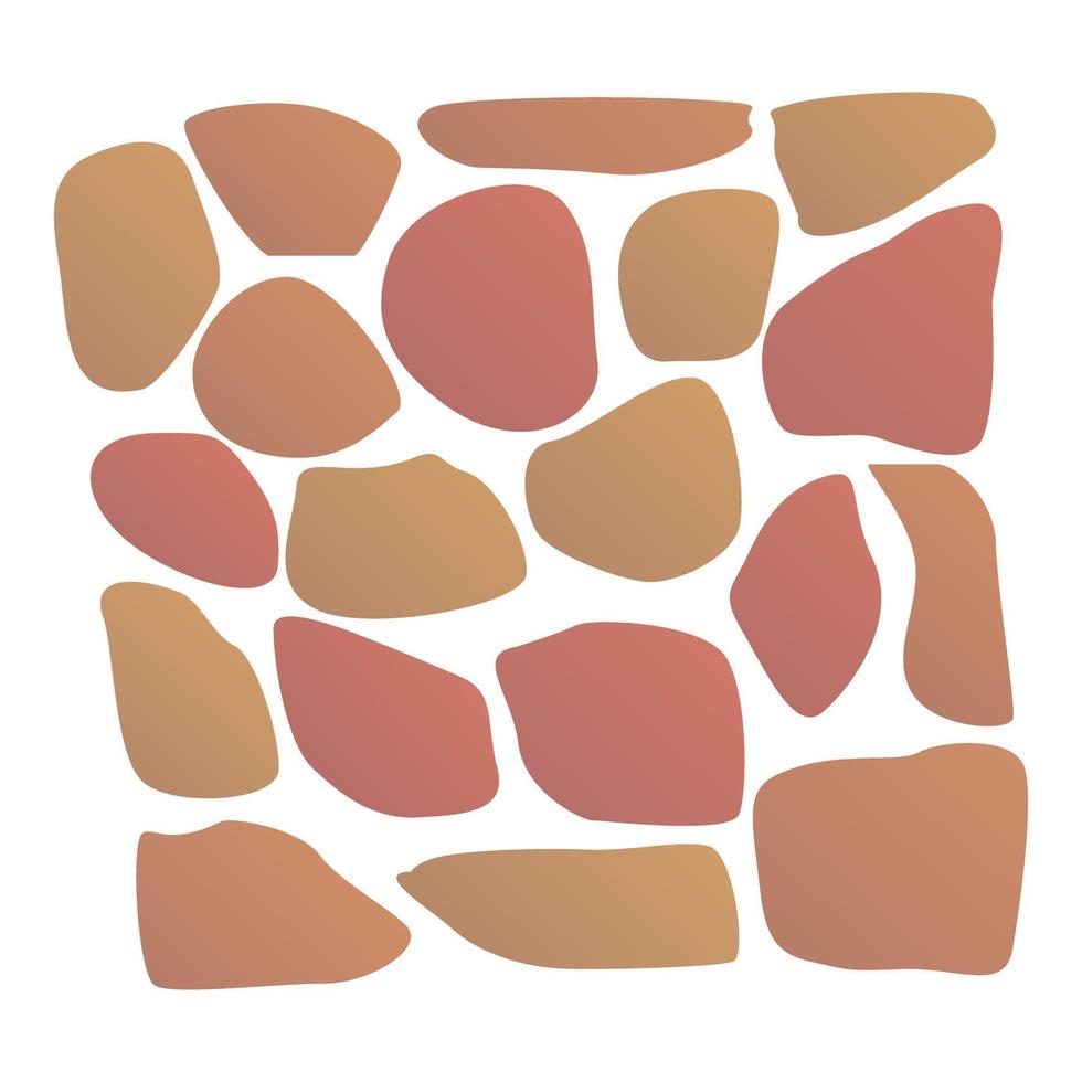 icono de pavimentación de color piedra, estilo de dibujos animados vector