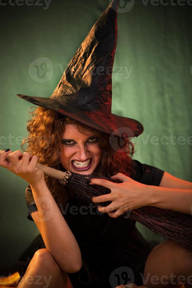 Witch woman view photo