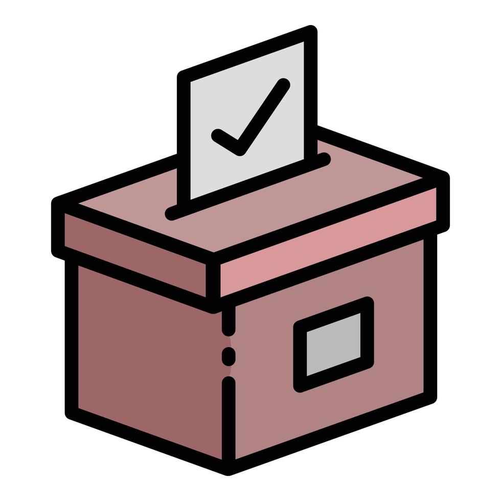 Ballot icon, outline style vector