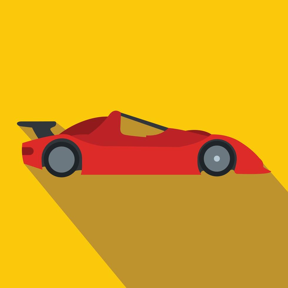 icono plano de coche de carreras a toda velocidad vector