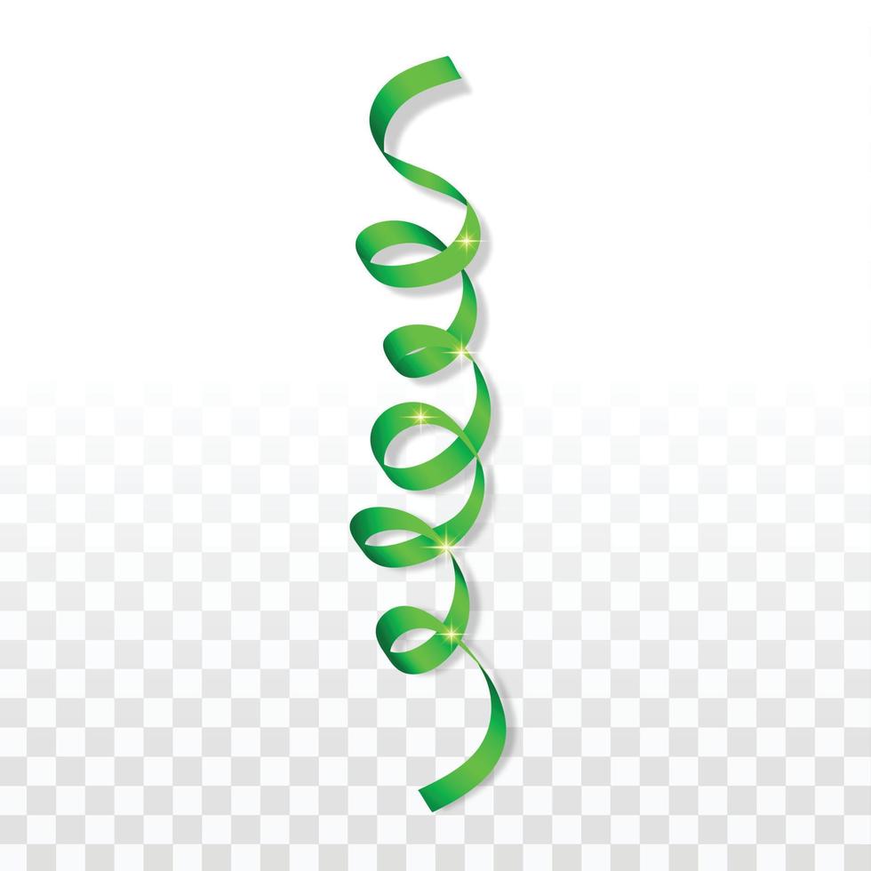 icono de serpentina verde, estilo realista vector