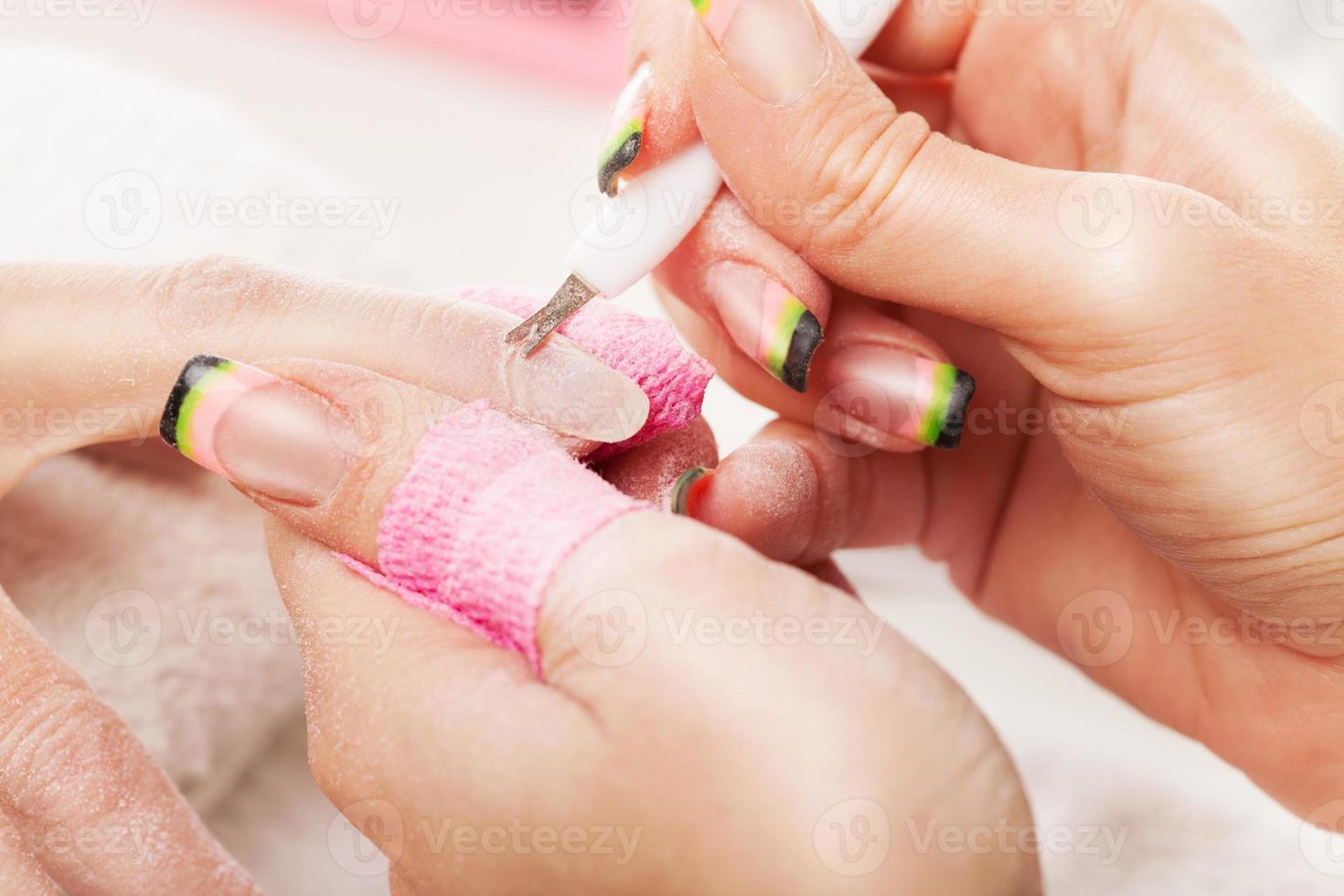 Manicure close up photo