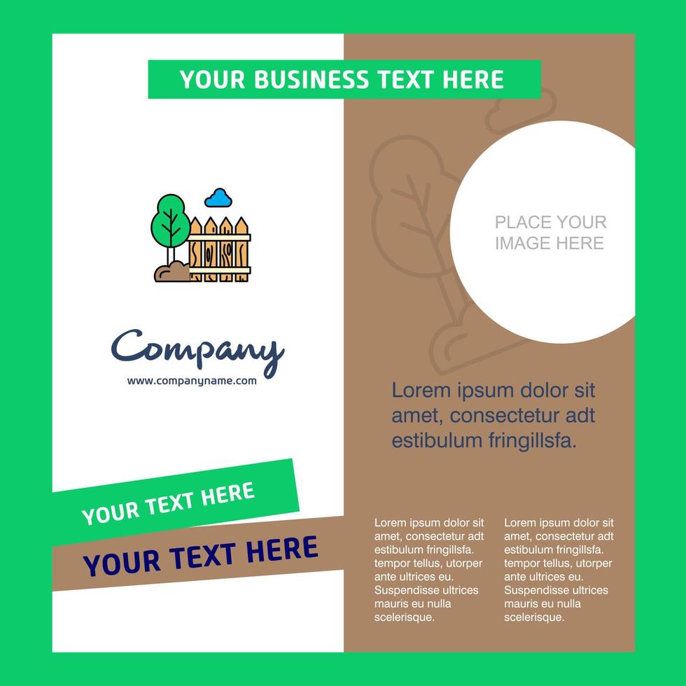 Garden Company Brochure Template Vector Busienss Template