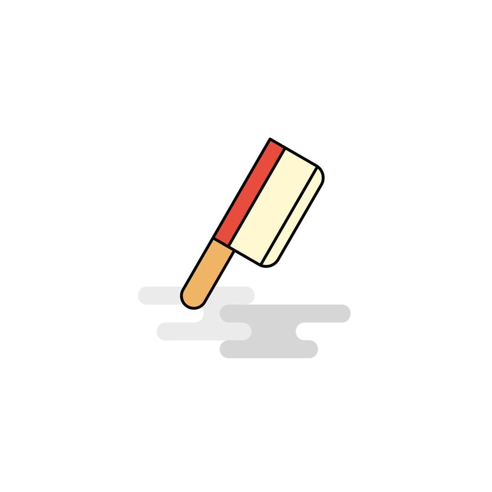 Flat Butcher knife Icon Vector