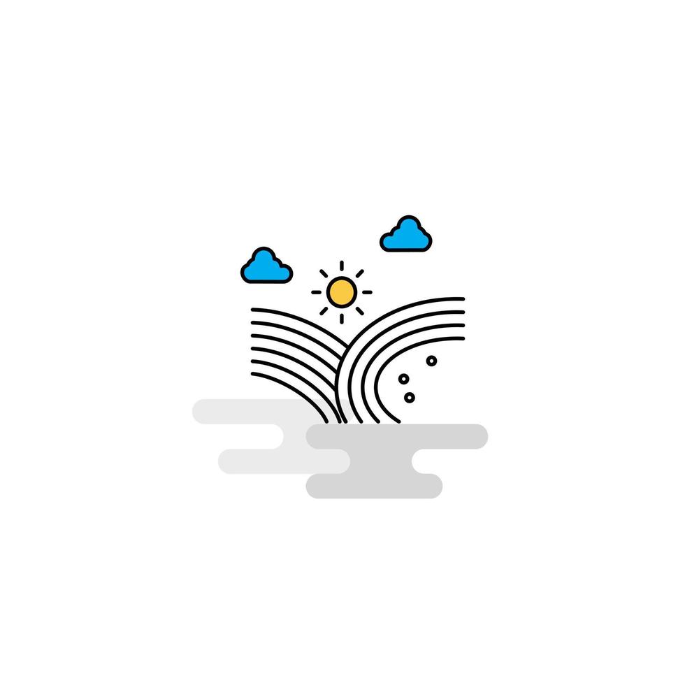 Flat Wind blowing Icon Vector