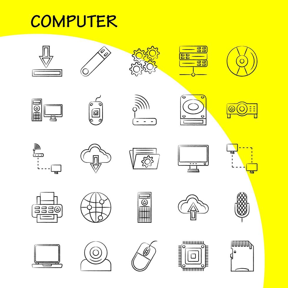 iconos dibujados a mano de aplicaciones móviles establecidos para infografías kit de uxui móvil y diseño de impresión incluyen micrófono micrófono grabación medios compartir conectividad botón usuario eps 10 vector