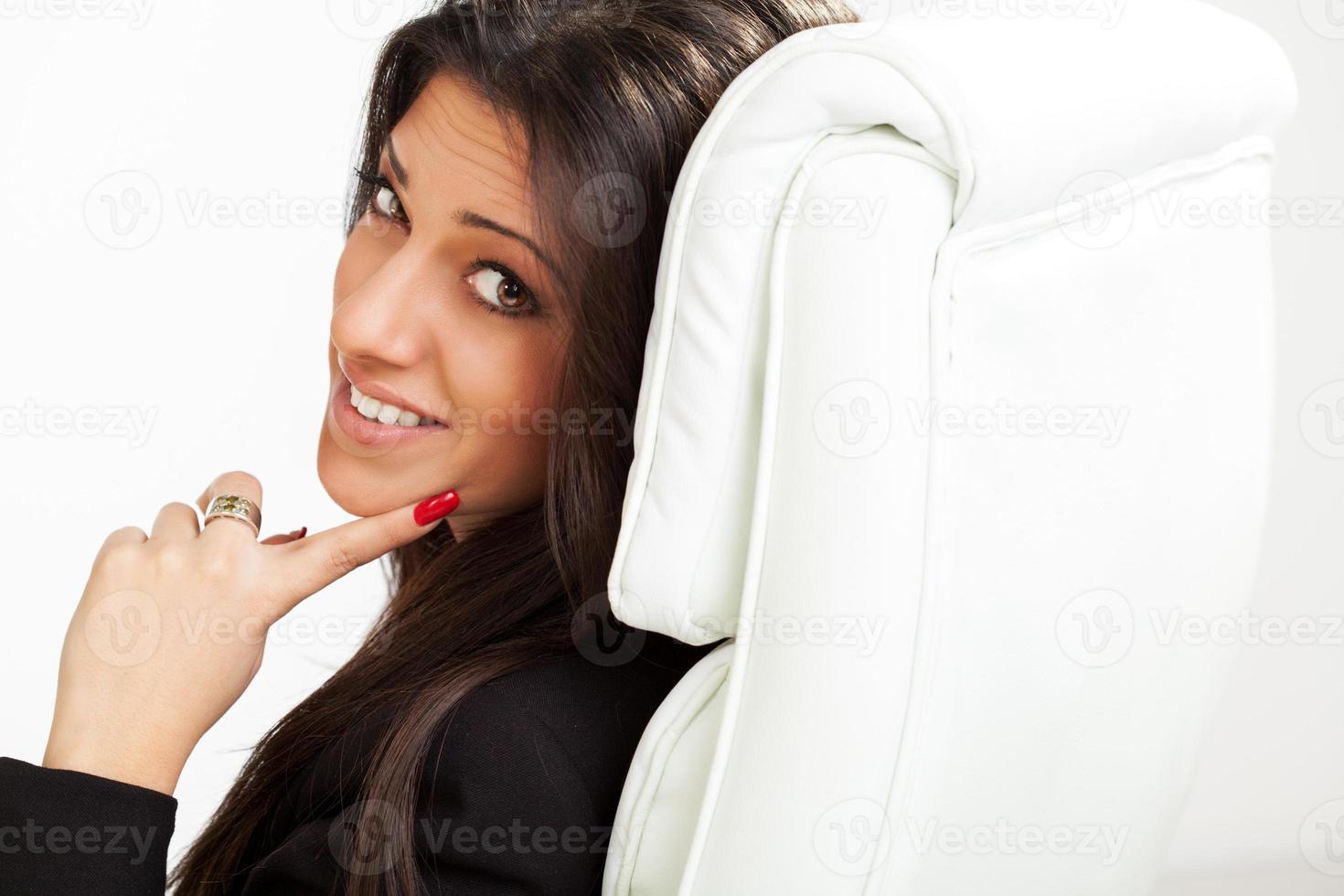 Businesswoman in chair photo