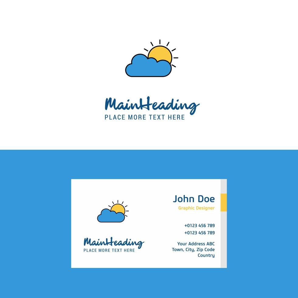 Flat Raining Logo and Visiting Card Template Busienss Concept Logo Design vector