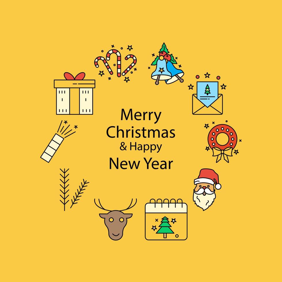 Merry Christmas Beautiful Background Vector illustration