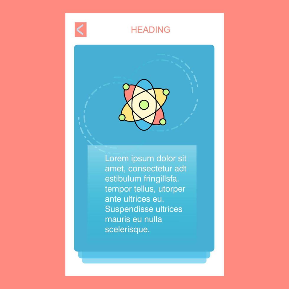 Nuclear mobile vertical banner design design Vector