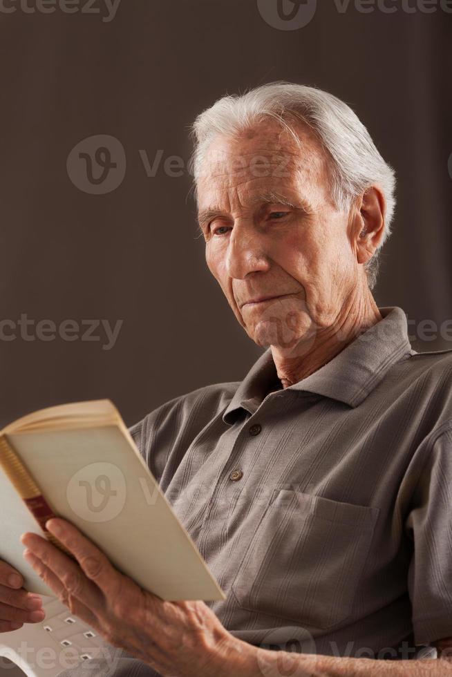 Elderly Senior Men Reading photo