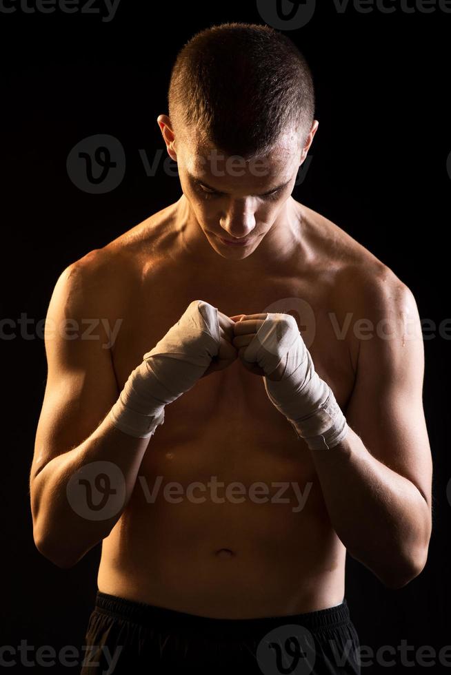 vista de hombre de combate foto