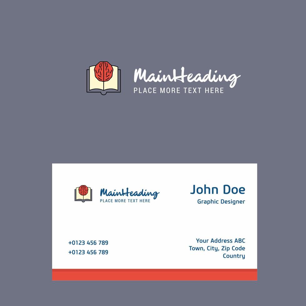 Artificial intelligence logo Design with business card template Elegant corporate identity Vector