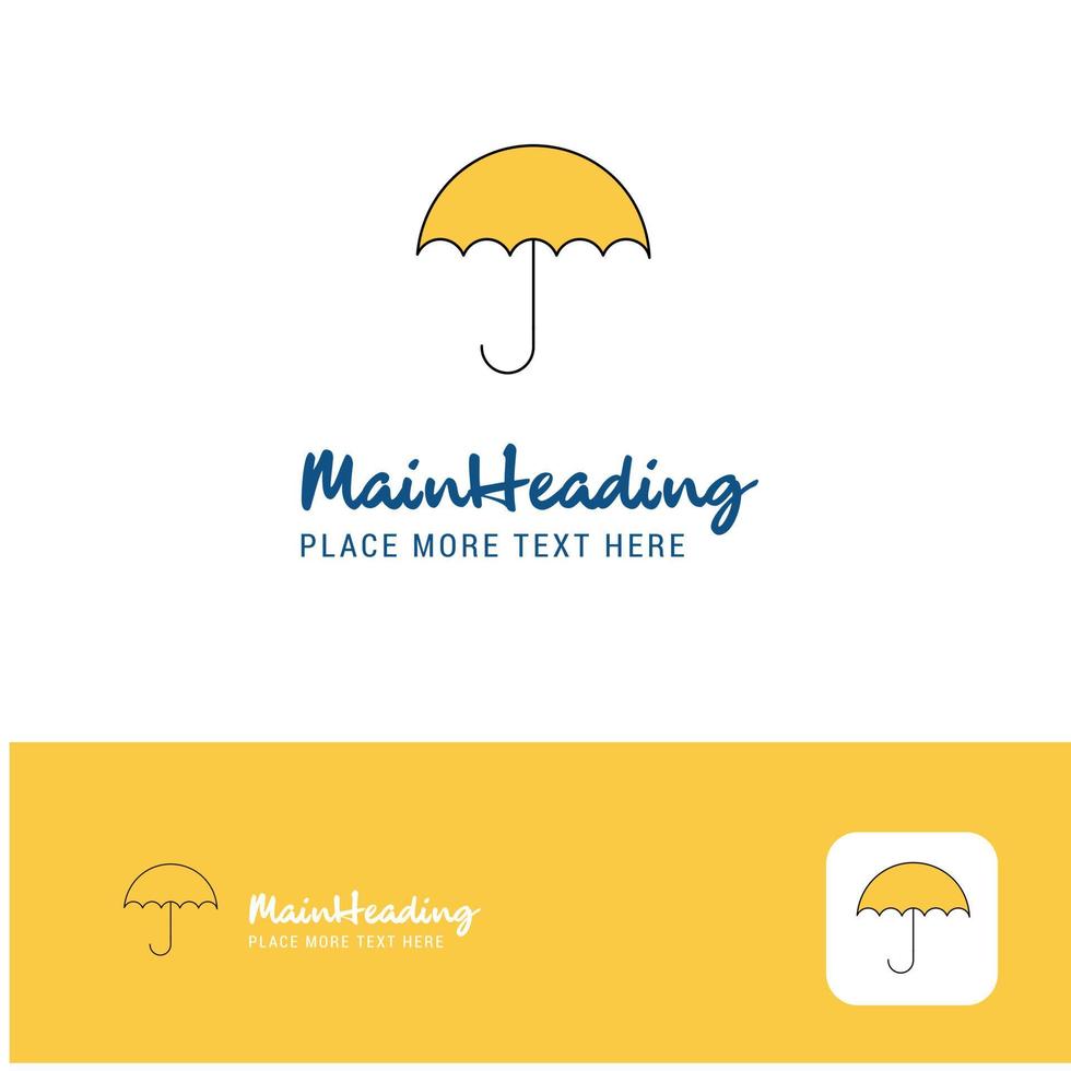 Creative Umbrella Logo Design Flat color Logo place for Tagline Vector Illustration