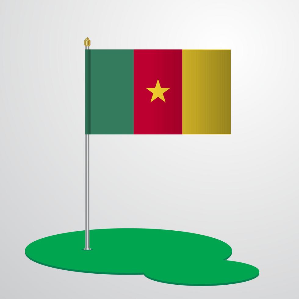 Cameroon Flag Pole vector