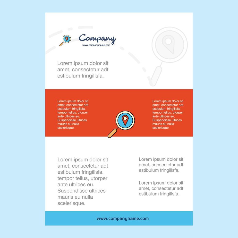 Template layout for Search location comany profile annual report presentations leaflet Brochure Vector Background