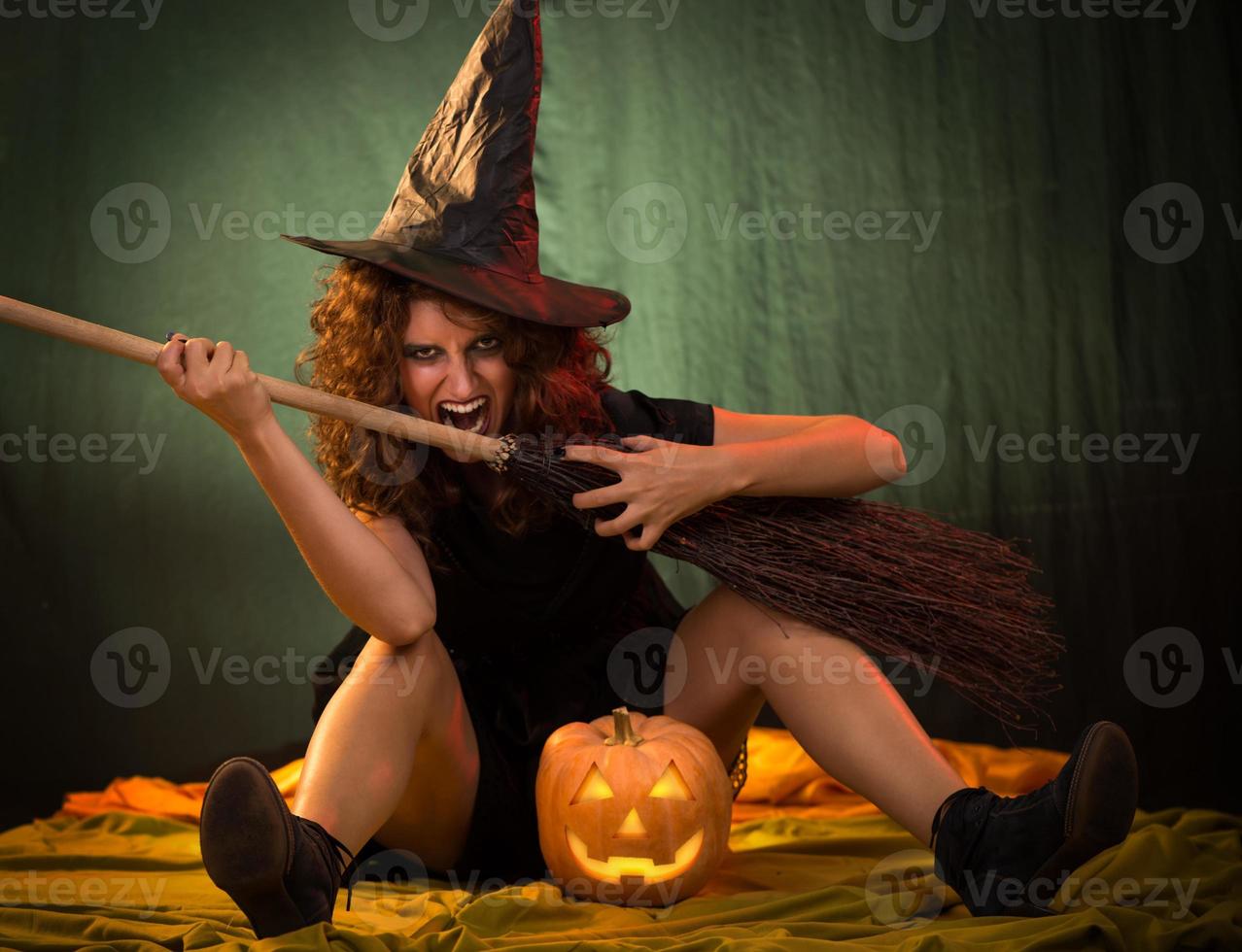 Witch woman view photo