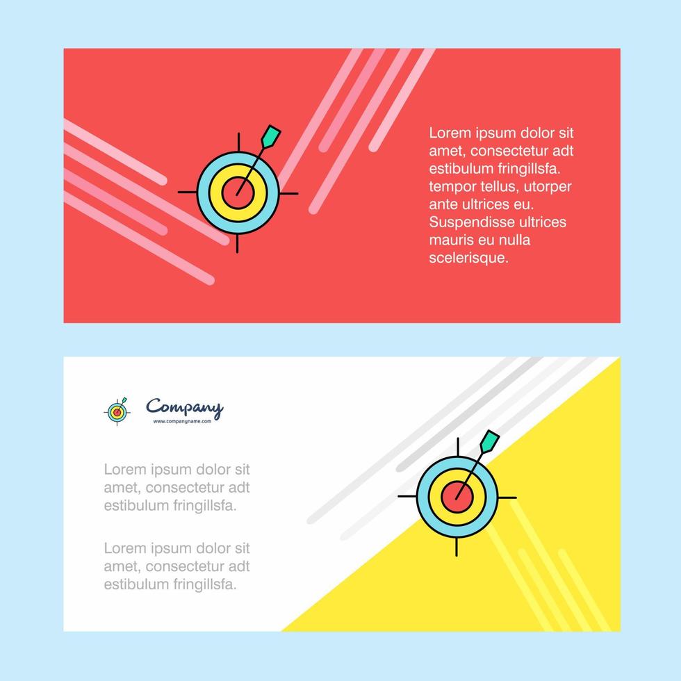Dart game abstract corporate business banner template horizontal advertising business banner vector