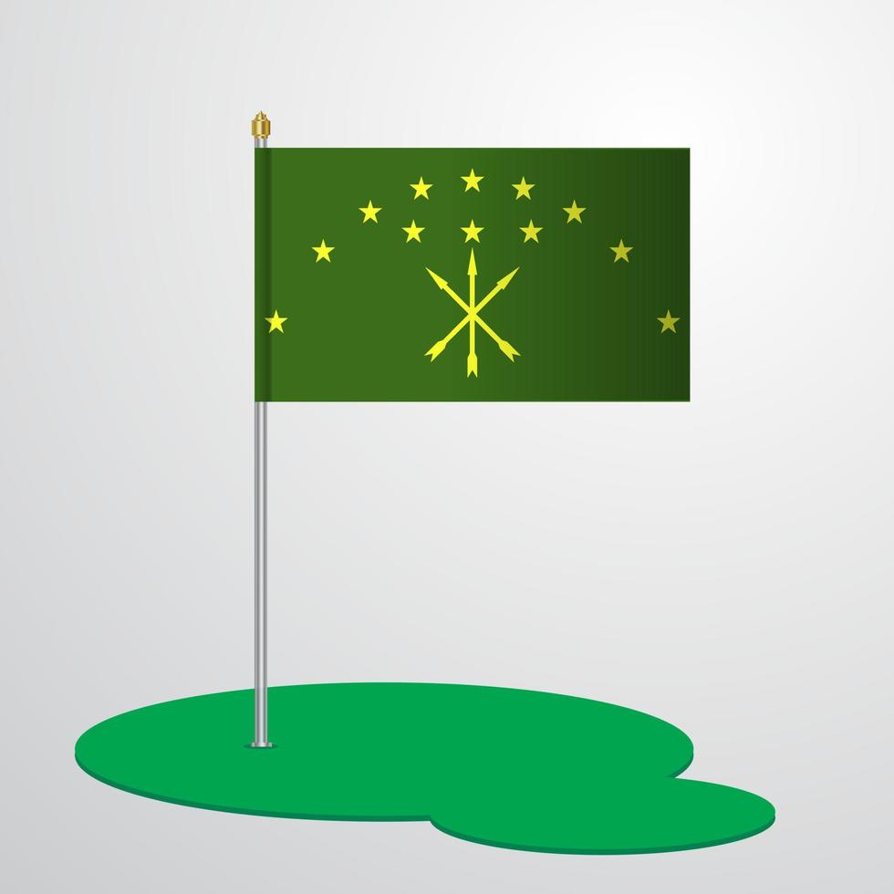 asta de la bandera de Adiguesia vector