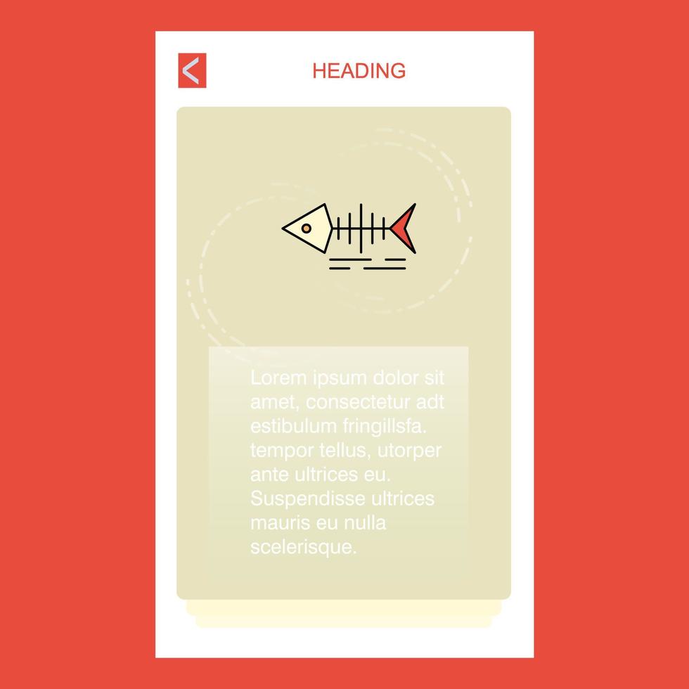 vector de diseño de diseño de banner vertical móvil de calavera de pescado