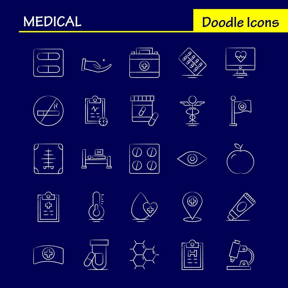 Medical Hand Drawn Icons Set For Infographics Mobile UXUI Kit And Print Design Include Water Melon Melon Fruit Food Bones Broken Bones Collection Modern Infographic Logo and Pictogram Ve vector
