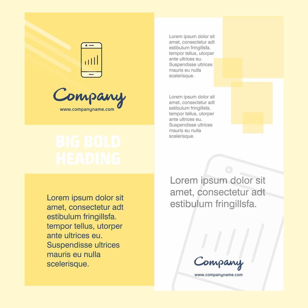 Smartphone Company Brochure Title Page Design Company profile annual report presentations leaflet Vector Background