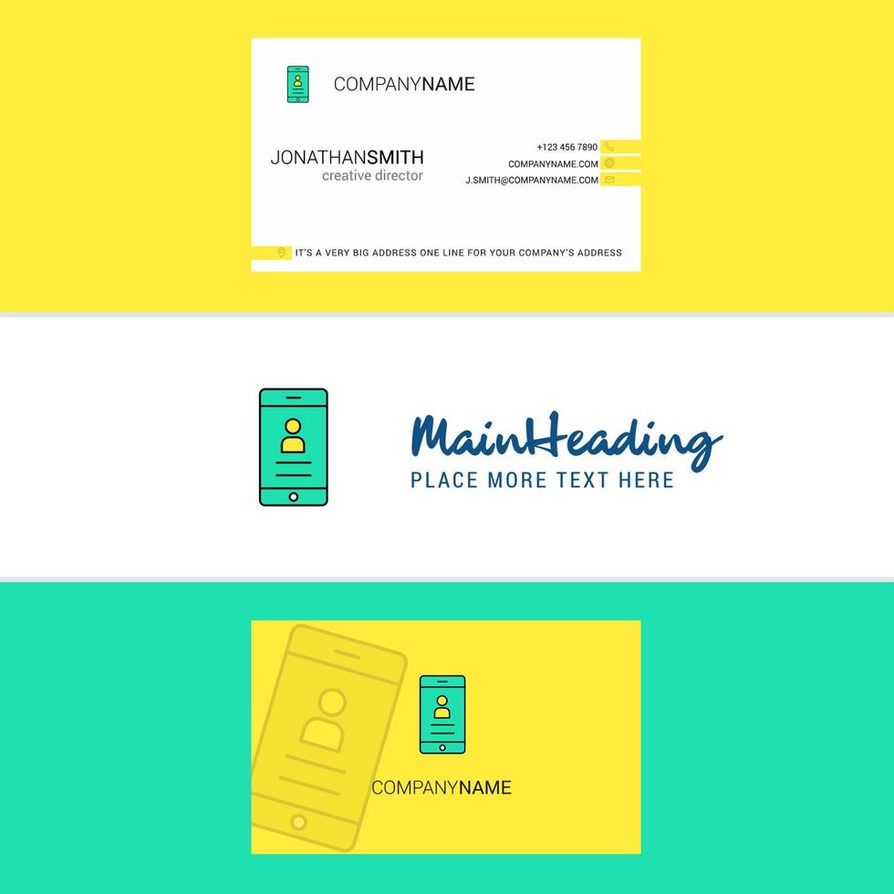 Beautiful User profile Logo and business card vertical Design Vector