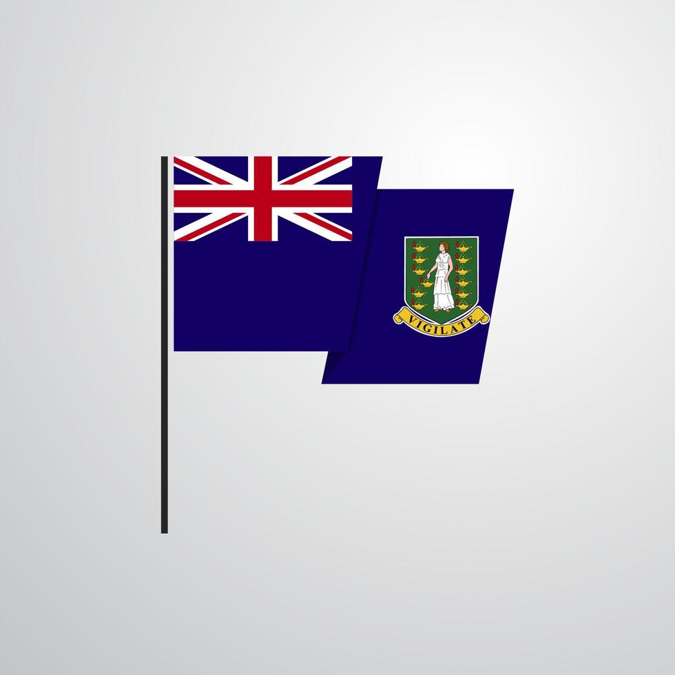 Virgin Islands UK waving Flag design vector