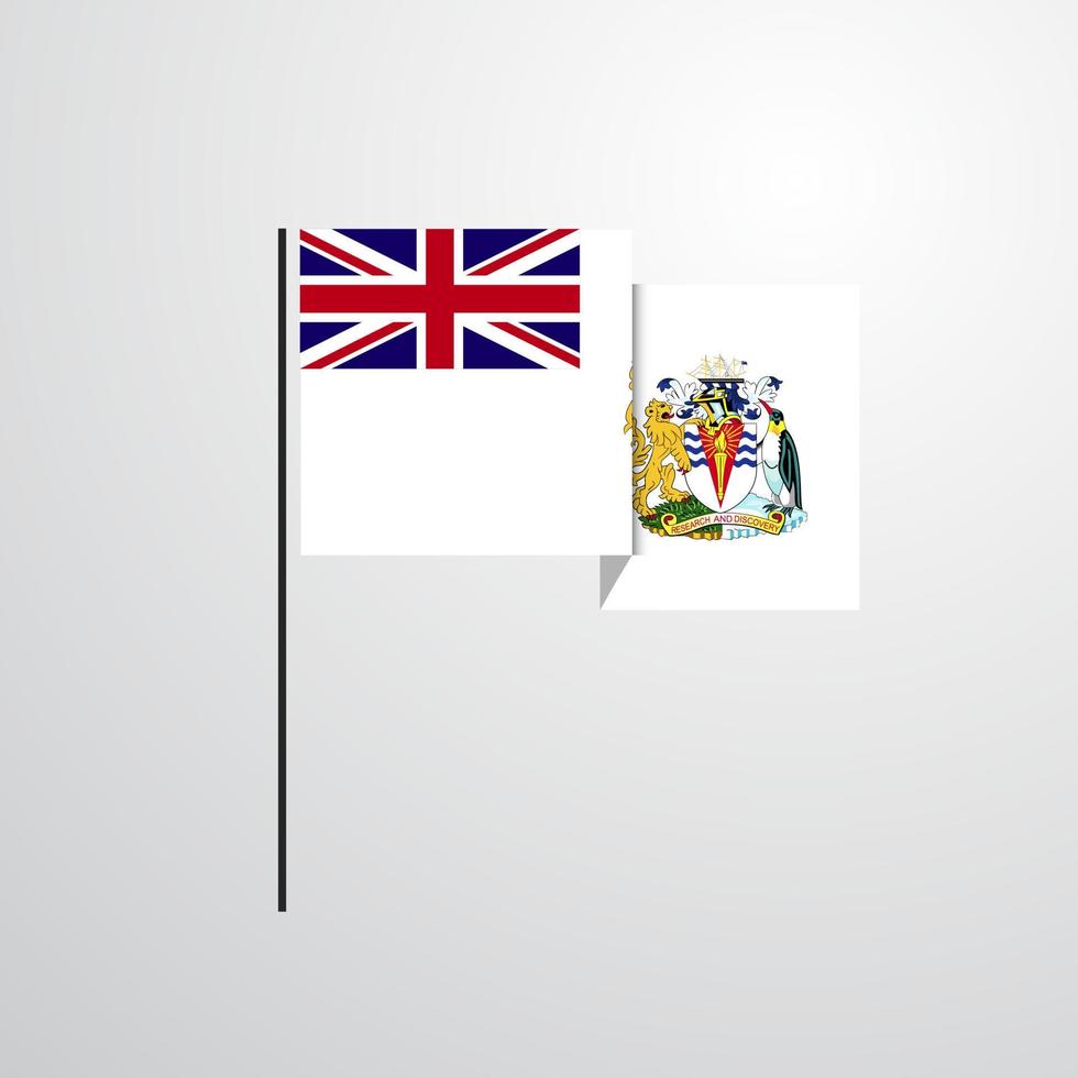 British antarctic Territory waving Flag design vector