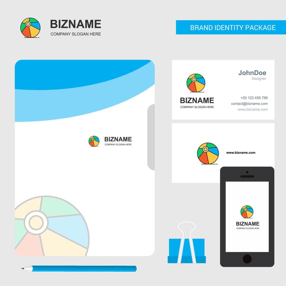 Volley ball Business Logo File Cover Visiting Card and Mobile App Design Vector Illustration