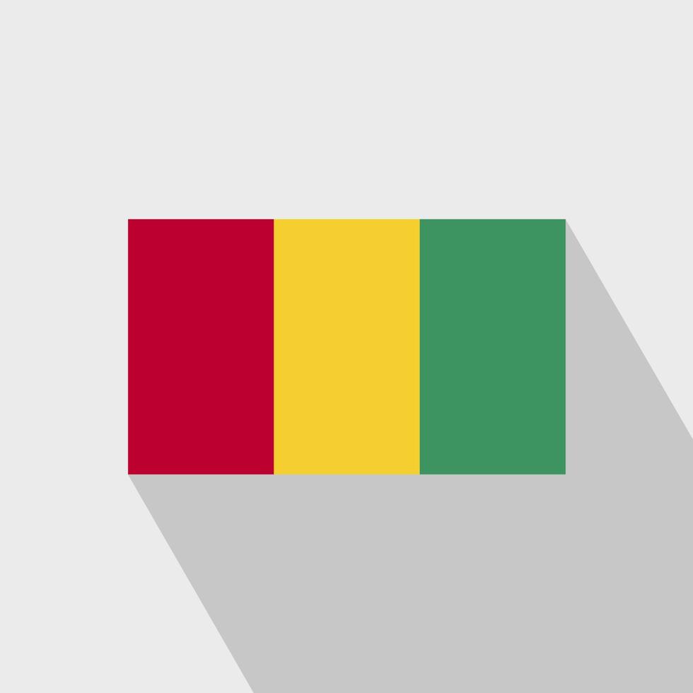 Guinea flag Long Shadow design vector