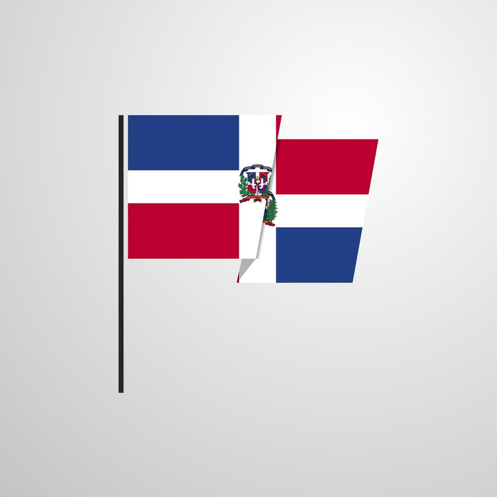 Dominican Republic waving Flag design vector