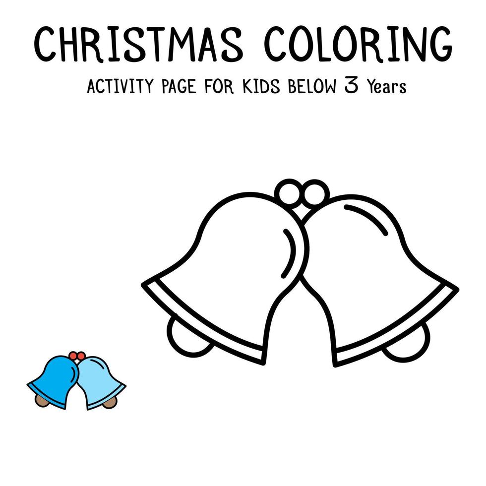 Libro de actividades navideñas para colorear para niños menores de 3 años vector