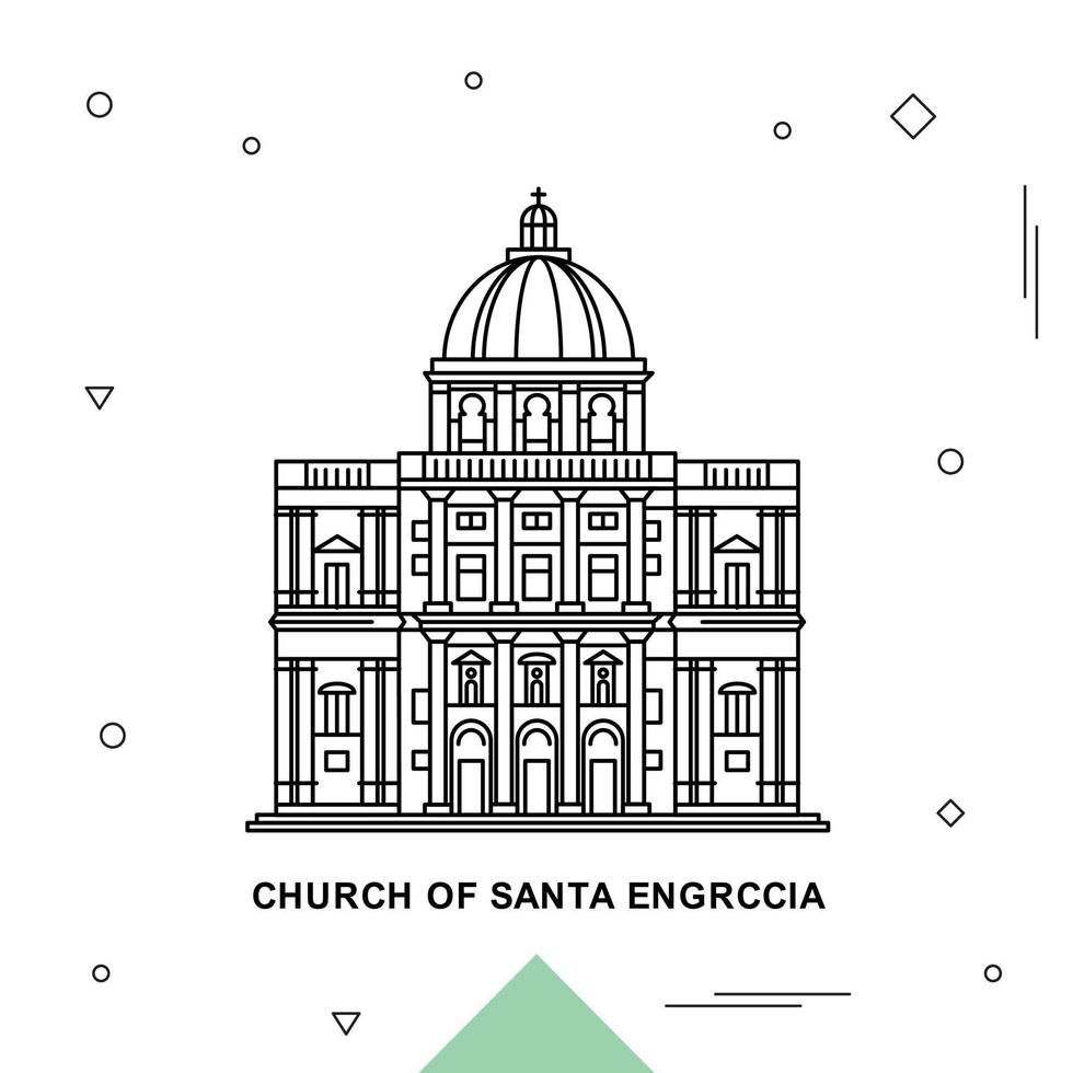CHURCH OF SANTA ENGRCCIA vector