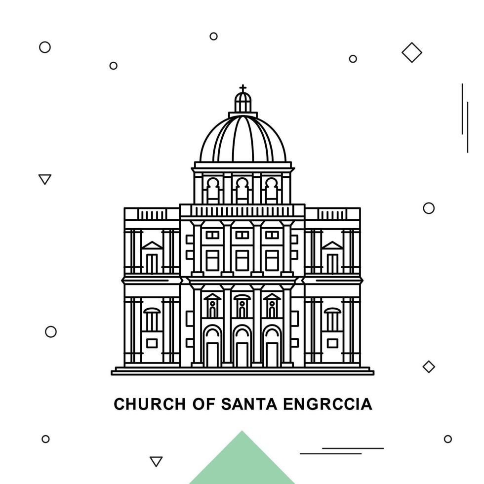 iglesia de santa engrccia vector