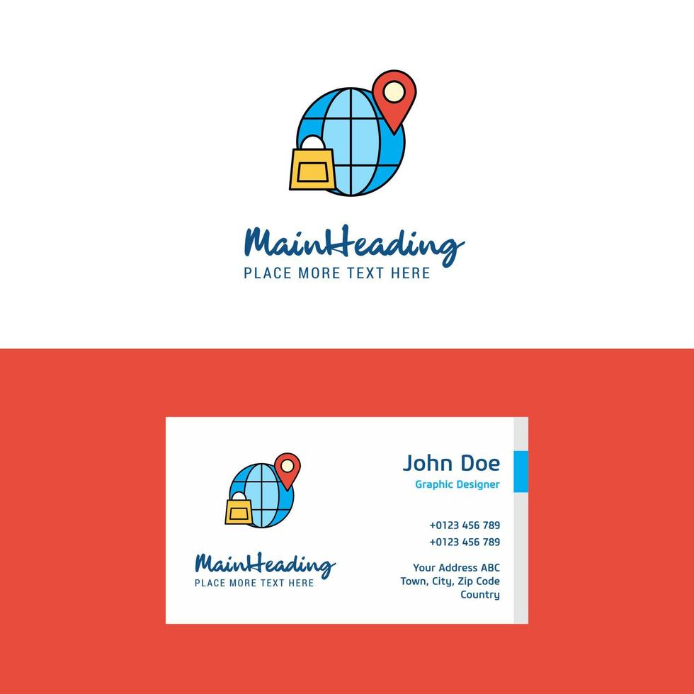 Flat Internet Logo and Visiting Card Template Busienss Concept Logo Design vector