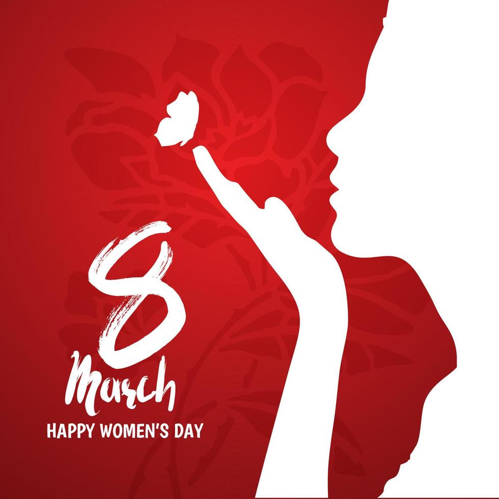 8 March logo vector design with international womens day background