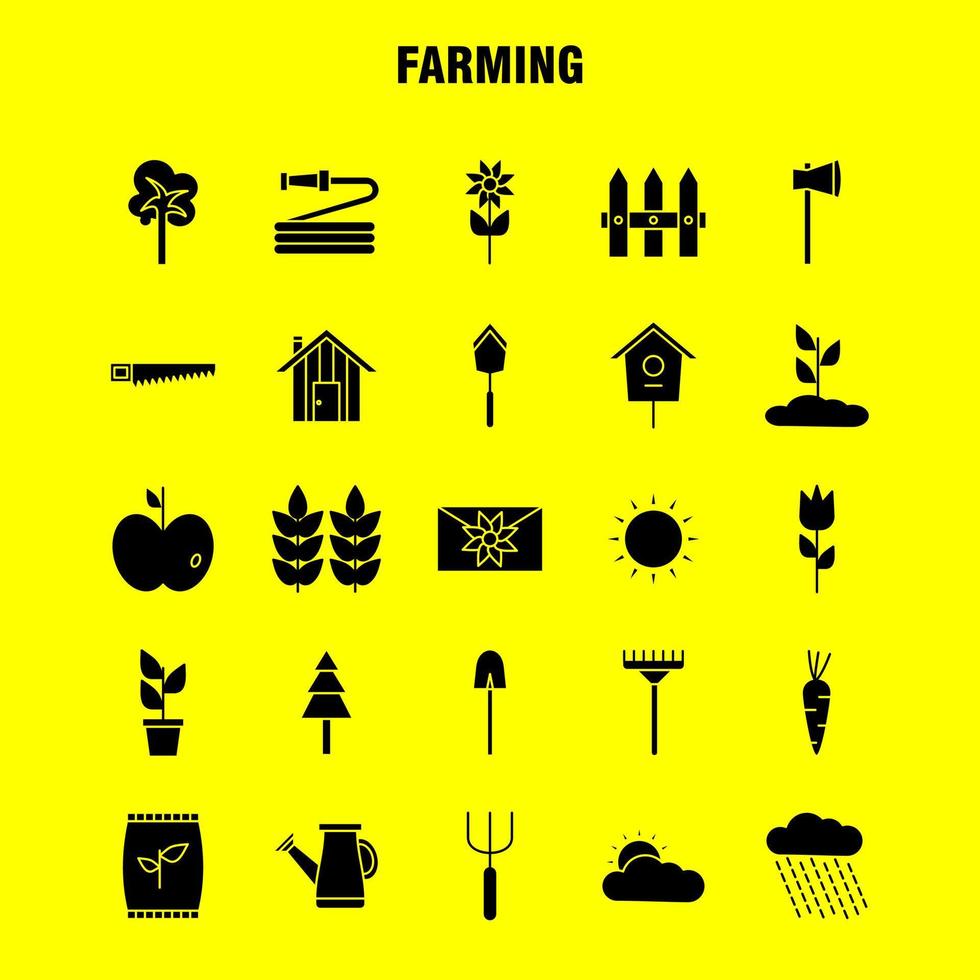 Farming Solid Glyph Icon for Web Print and Mobile UXUI Kit Such as Bag Grain Rice Sack Wheat Letter Massage Paper Pictogram Pack Vector