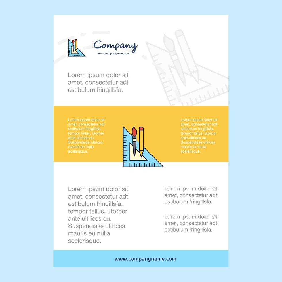 Template layout for Geometry scale comany profile annual report presentations leaflet Brochure Vector Background