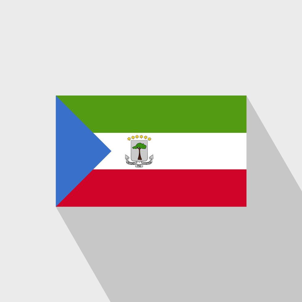 Equatorial Guinea flag Long Shadow design vector