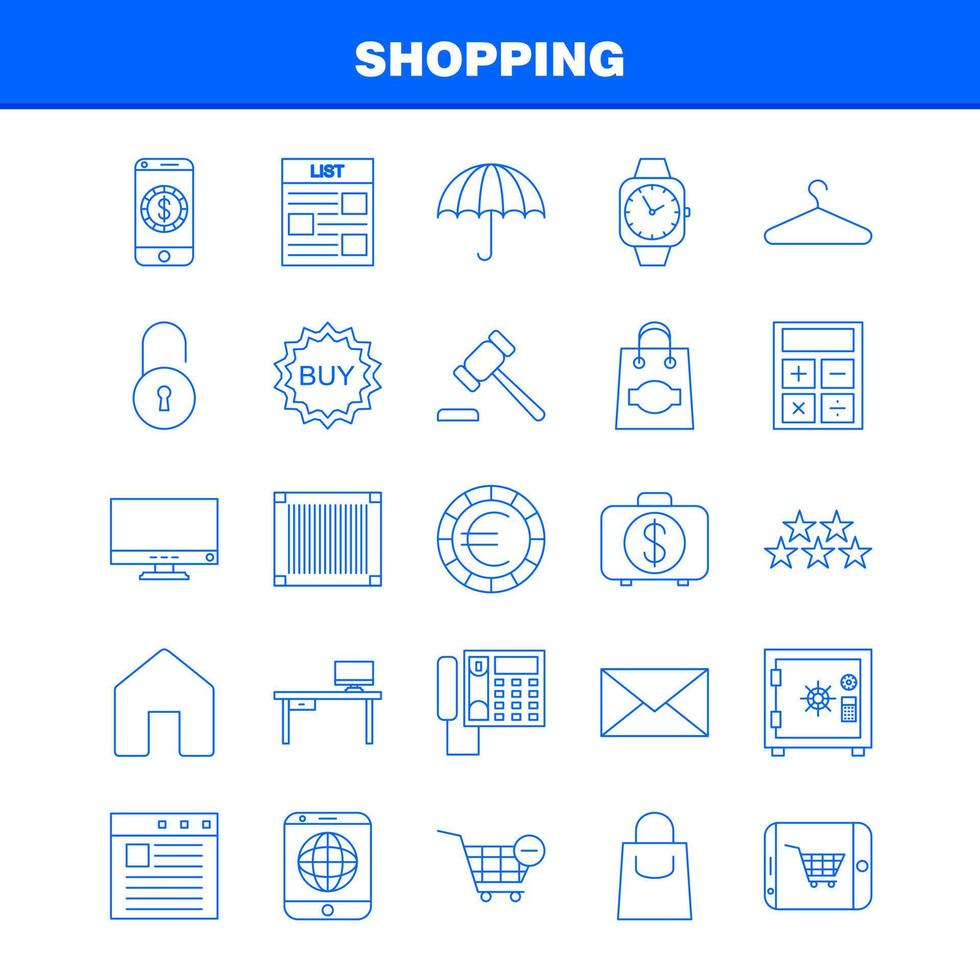 Shopping Line Icon for Web Print and Mobile UXUI Kit Such as Christmas Party Star Winter Unlocked Lock Secure Security Pictogram Pack Vector