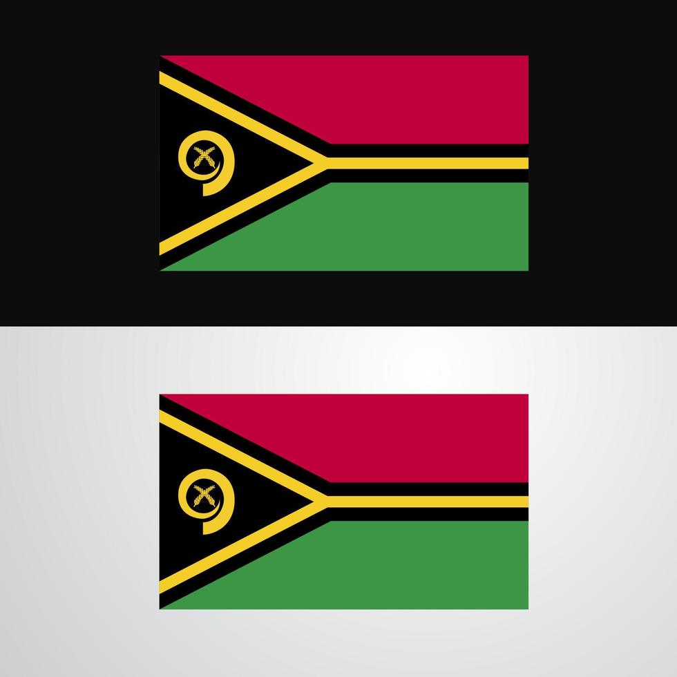 diseño de banner de bandera de vanuatu vector