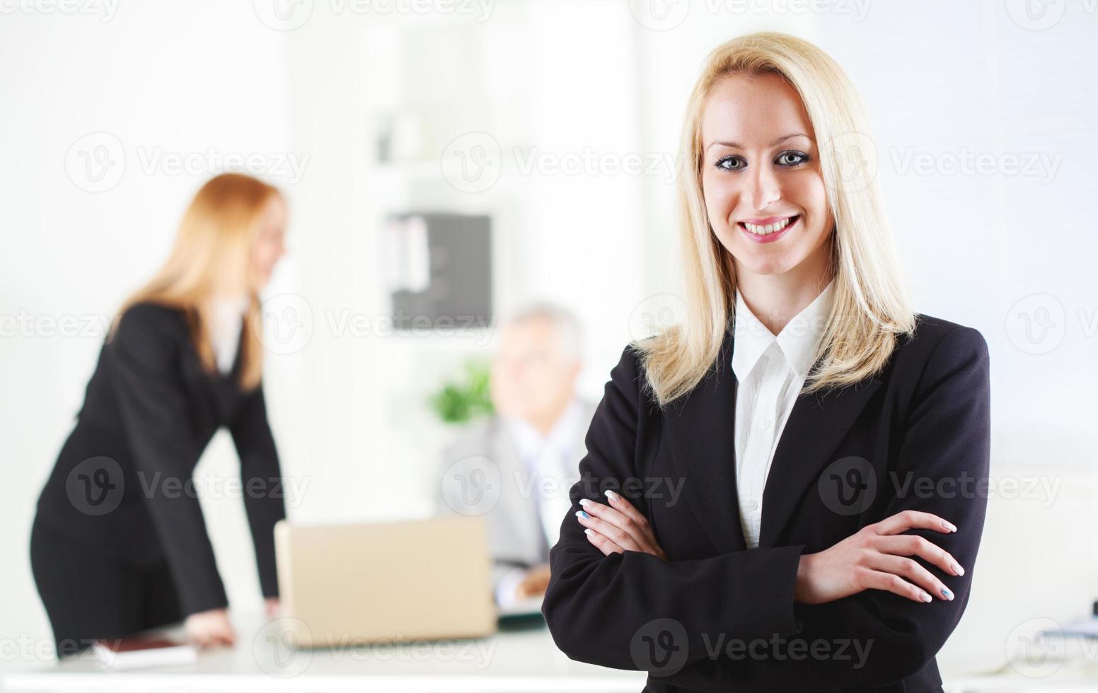 vista de mujer de negocios foto