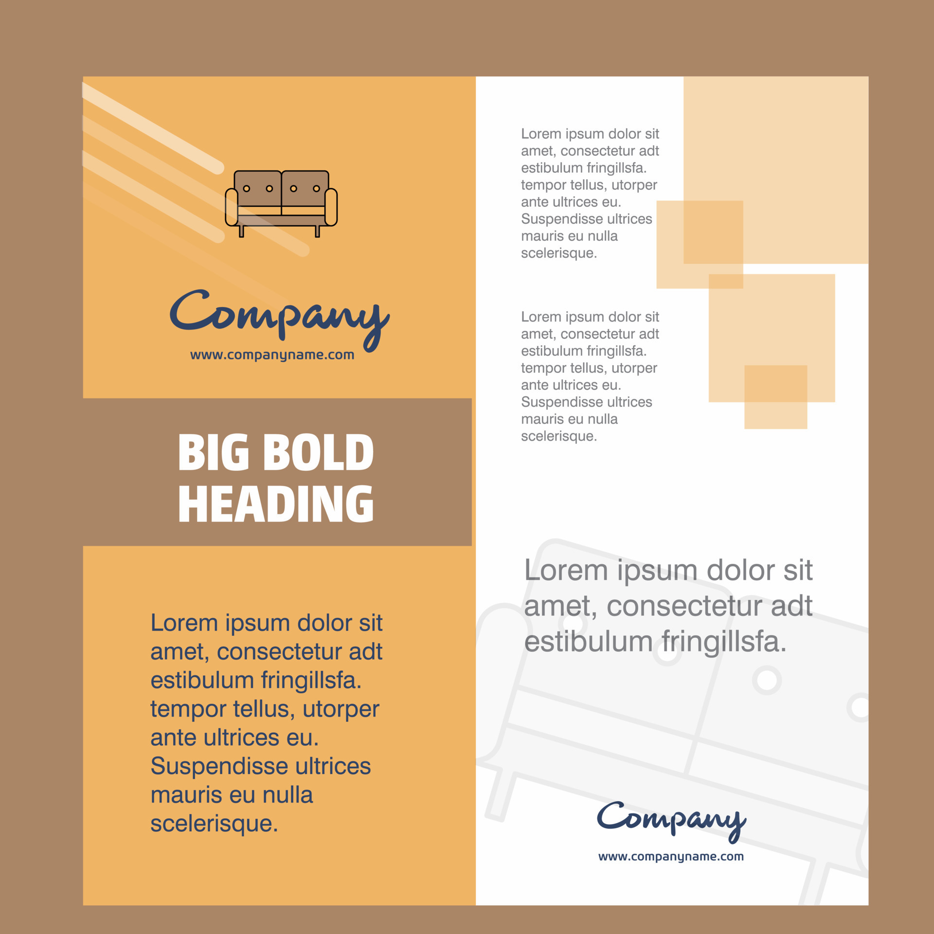 Couch Company Brochure Title Page Design Company profile annual report