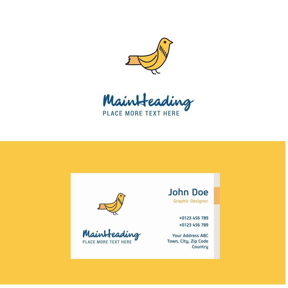 Flat Sparrow Logo and Visiting Card Template Busienss Concept Logo Design vector