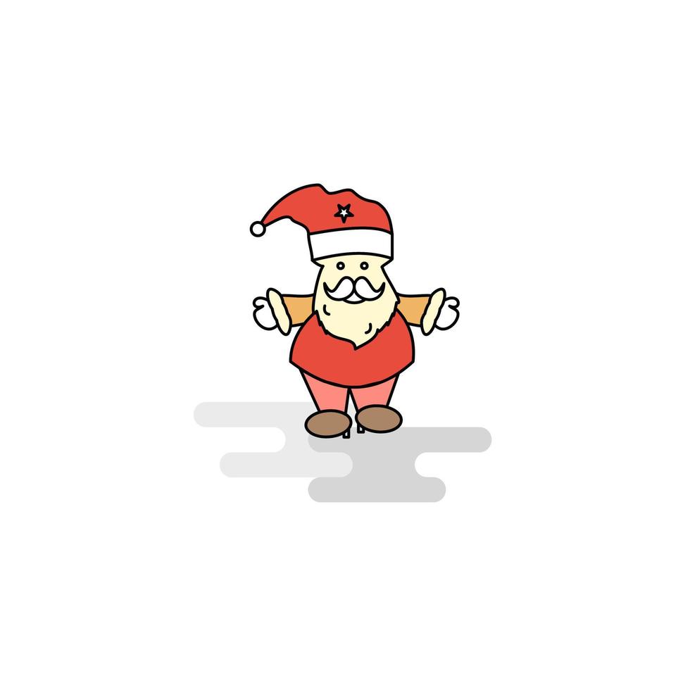 Flat Santa clause Icon Vector