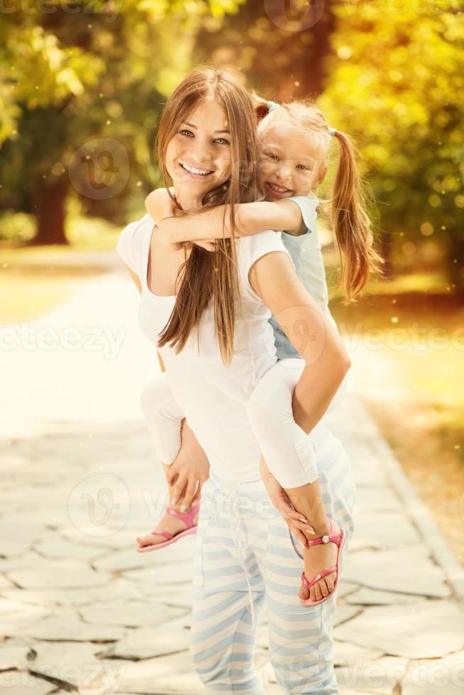 Mom and girl photo